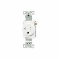 TR775W-BOX-SPEATON Arrow Hart™ Eaton Wiring Devices TR775W-BOX-SP TR775 Recessed Single Tamper-Resistant Straight Blade Receptacle With Clock Hanger, 125 VAC, 15 A, 2 Poles, 3 Wires, White