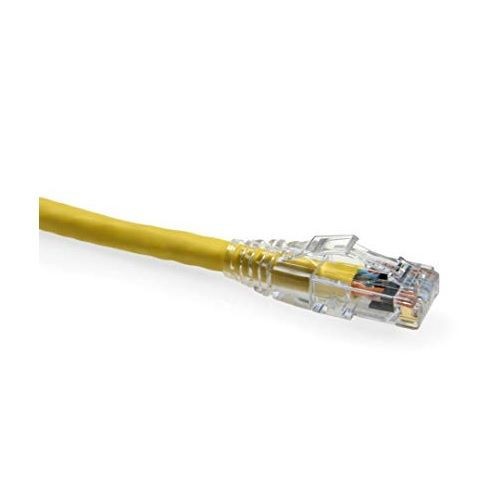 Leviton® eXtreme® 62460-15Y UTP Molded Boot Standard Patch Cord, CAT 6, 24 AWG Stranded Copper Conductor, 8P Modular Plug Connector, 15 ft L Cord, Yellow