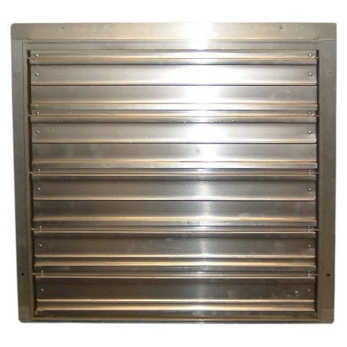 TPI CES30 CES Heavy Duty Standard Exhaust Shutter, For Use With 30 in Belt Drive Exhaust Fan, 30 x 30 in Inside Frame, 33 in Outside Frame, Aluminum