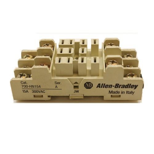 700-HN154Allen-Bradley, Blade Base Socket, Bulletin 700-HB Relays, Panel or DIN Rail Mount, Screw, 700-HN154