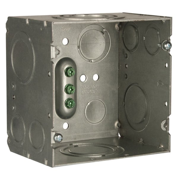 260RACO® 260 Conduit Box, Steel, 66.7 cu-in Capacity, 2 Gangs, 12 Knockouts