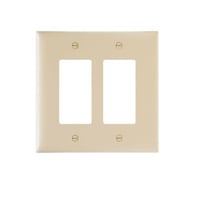 Pass & Seymour® TradeMaster® TPJ262 Junior Jumbo Standard Wallplate, 2 Gangs, Brown, 5 in H x 5-1/8 in W, Nylon/Thermoplastic