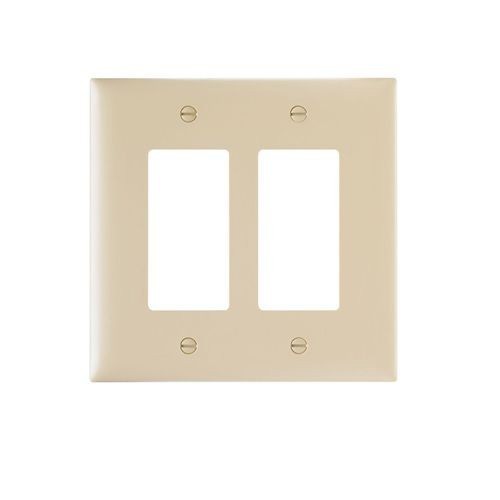 Pass & Seymour® TradeMaster® TPJ262 Junior Jumbo Standard Wallplate, 2 Gangs, Brown, 5 in H x 5-1/8 in W, Nylon/Thermoplastic