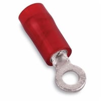 Sta-Kon® RA873M RA Series Insulated Ring Terminal, 22 to 16 AWG Conductor, 0.89 in L, Insulation Grip Sleeve Barrel, Copper, Red