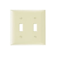 Pass & Seymour® Sierraplex® SP2-GRY Standard Wallplate, 2 Gangs, 5 in H x 5 in W, Thermoplastic, Gray