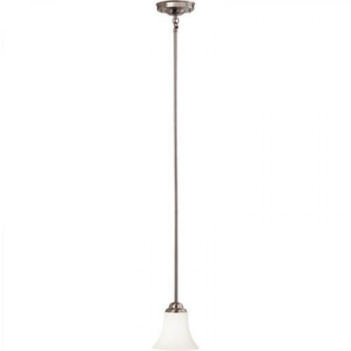 60/1831SATCO® 60/1831 DuPont Transitional Mini Pendant, (1) A19 Incandescent Lamp, 120 VAC, Brushed Nickel Housing