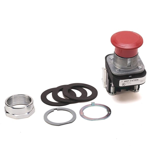 800T-FXT6A5Allen-Bradley, 800T-FXT6A5, 30.5mm Type 4/13 2 Pos. PB-Non-Illum., Push-Pull / Twist to Release, Red, 2 NCLB