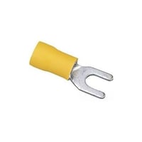 IDEAL® 83-7201 Insulated Vinyl Spade Terminal, 12 to 10 AWG, 6 in Stud, Tin Plated Brass