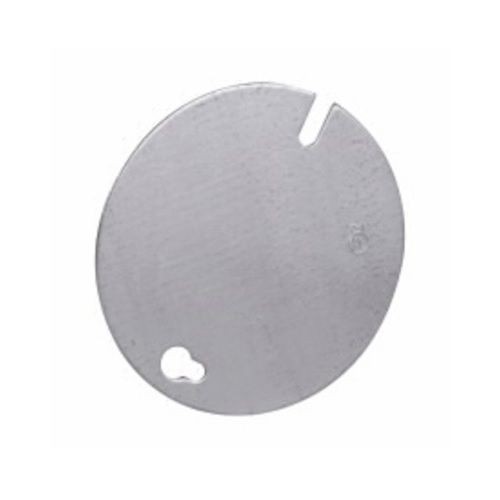 Crouse-Hinds TP270 Blank Flat Round Box Cover, 3-1/4 in Dia, Steel