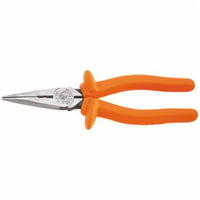 D203-8-INSKlein® D203-8-INS Standard Long Nose Plier, Knurled Induction Hardened Steel Jaw, 2.313 in L x 1 in W Jaw, 8.91 in OAL