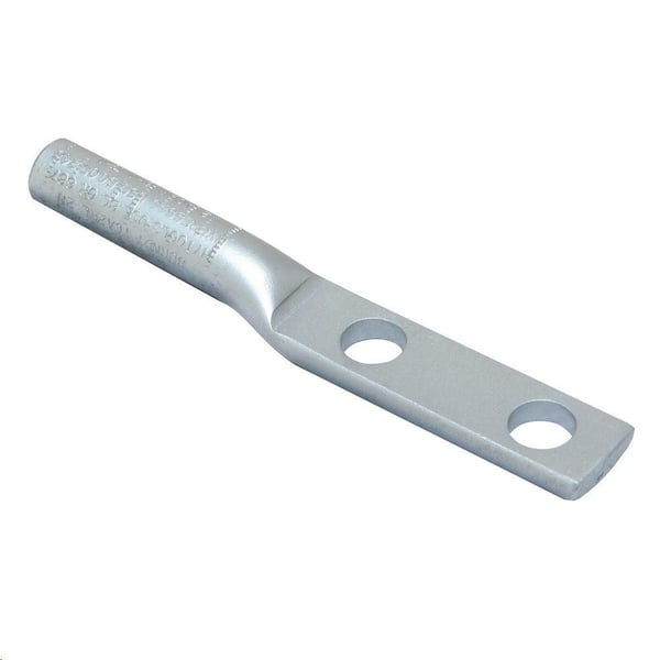 YCA33R2NBURNDY® HYLUG™ YCA33R2N YCA-R-N 2-Hole Compression Lug, 336 kcmil Aluminum Conductor, Die Code: 316, 9/16 in Stud, Aluminum