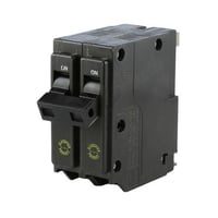 TQ2115GE Q-Line® TQ2115 Type TQ Special Purpose Circuit Breaker, 240 VAC, 15 A, 10 kA Interrupt, 2 Poles, LI/Non-Interchangeable/Internal Common/Thermal Magnetic Trip
