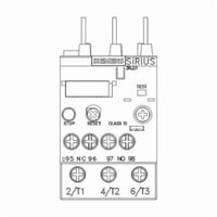 3RU21261JB0Siemens SIRIUS 3RU21264NB0 Thermal Overload Relay, 1NC-1NO Contact
