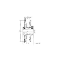 IDC 1VL044-7/8IDC Select® IDC 1VL044-7/8 Heavy Duty FHP Variable Pitch Sheave With Keyway and Setscrew, 7/8 in Bored to Size Bore, 4.15 in OD, 1 Grooves, 4.1 in Dia Pitch, 1 in W Face