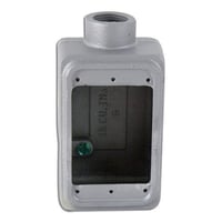 Appleton® Unilet® FS-1-75 Heavy Duty Device Box, Malleable Iron, 25 cu-in, 1 Gang, 1 Outlet, 1 Knockout