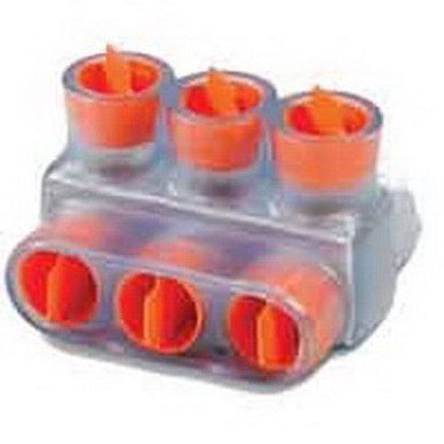 Homac® CSB-350-3 2-Way 3-Outlet Dual Rated Encapsulated Multi-Tap Cable Block, Stranded Aluminum/Copper Conductor, Aluminum