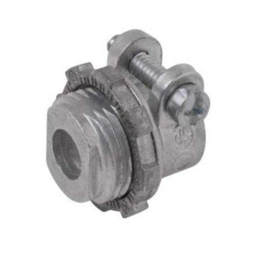 Steel City® XC-498 Non-Insulated Conduit Connector, 3 in Trade, 2.961 to 3.288 in Cable Openings, Malleable Iron, Zinc Plated