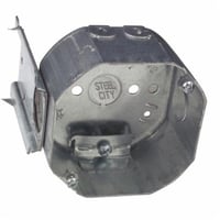 54171-NLSteel City® 54171-NL Drawn Style Ceiling Box, Steel, 22.5 cu-in Capacity, 1 Outlets, 2 Knockouts, 2-1/8 in D