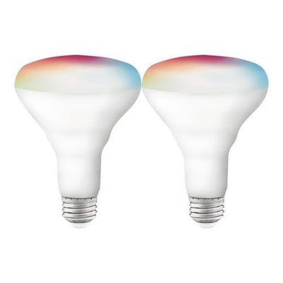 S11256SATCO® S11256 STARFISH™ BR30 Reflector LED Lamp, RGB Color Changing, 120 V, 9.5 W, 800 Lumens, 2 Pack