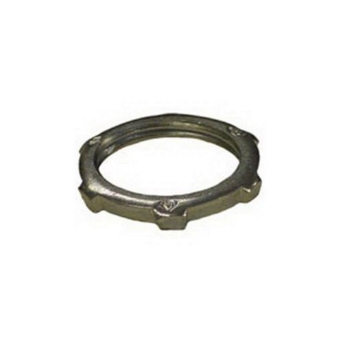 O-Z/Gedney 1-200S Standard Type 1 Conduit Locknut, 2 in, For Use With IMC/Rigid Conduit Fittings, Steel, Zinc Plated