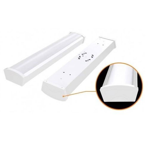 NUVO® by SATCO 65/1081 Signature Non-Dimmable Utility LED Ceiling Wrap Fixture, (1) LED Lamp, 120 to 277 VAC, White Housing