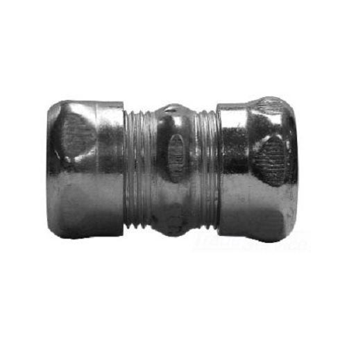 EATON Crouse-Hinds 665 Compression Coupling, 2 in, For Use With EMT Conduit, Steel, Zinc Plated