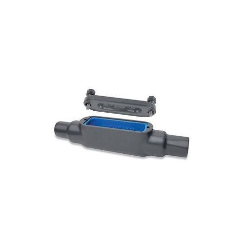 Ocal® OCAL-BLUE® C58-4X-G Type-C Conduit Body With Cover, 1-1/2 in Hub, Form 8 Form, 45 cu-in Capacity, Iron, Hot Dipped Galvanized/PVC Coated
