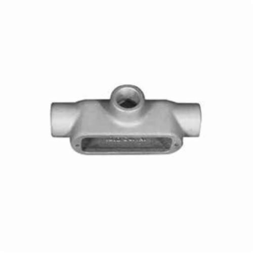 T-100O-Z/Gedney Spec 5™ T200 Type T Conduit Outlet Body, 2 in Hub, 70 cu-in, Malleable Iron, Aluminum Enamel/Zinc Electroplated