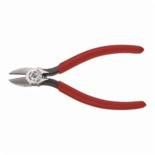 D202-6CKlein® D202-6C Hot-Riveted Spring Loaded Standard Cutting Plier, 0.813 in L x 0.688 in W x 0.813 in THK Tool Steel Short Jaw, 6-1/8 in OAL, Diagonal/Standard Cut