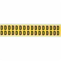 3420-DBrady® 3420-D Non-Reflective Letter Label, Black D Character, 5/8 in H x 9/16 in W, Yellow Background, B-498 Vinyl Coated Fabric