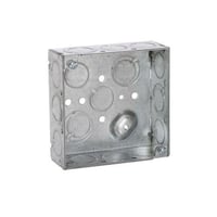 Appleton® ETP™ 4SJD-EK Square Box, Steel, 42 cu-in Capacity, 16 Outlets, 16 Knockouts, 4-11/16 in H x 4-11/16 in W x 2-1/8 in D