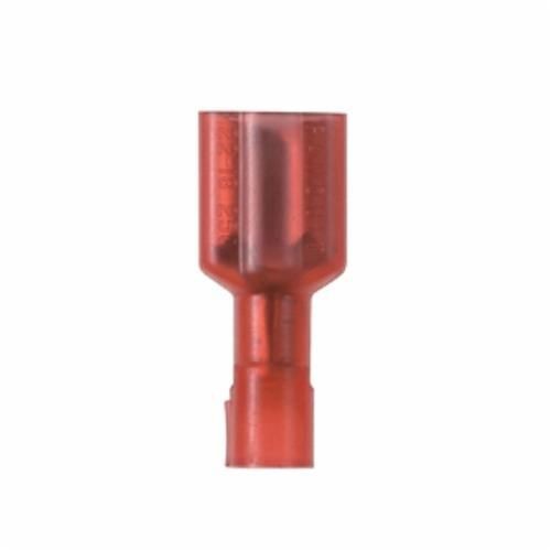 DNF18-250FIB-MPanduit® Pan-Term™ DNF18-250FIB-M Type DNF-FIB Loose Piece Vibration-Resistant Female Disconnect, 18 AWG Conductor, 0.25 in W x 0.032 in THK Tab, Butted Seam/Funnel Entry Barrel, Brass, Red, Fully Insulated