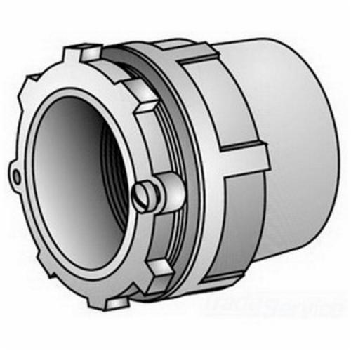 CH-125TO-Z/Gedney CH-125T CH-T Space-Maker Conduit Hub, 1-1/4 in, For Use With IMC/Rigid Conduit, Malleable Iron, Zinc Plated