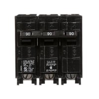 Siemens Q390 Low Voltage Miniature Residential Molded Case Circuit Breaker With Insta-Wire, 240 VAC, 90 A, 10 kA Interrupt, 3 Poles, Thermal/Magnetic Trip