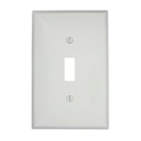 Leviton® PJ1-T Midway Size Traditional Wallplate, 1 Gang, 4-7/8 in H x 3-1/8 in W, Thermoplastic, Light Almond
