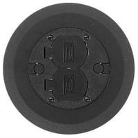 PREMISE WIRING PFBCBLA Duplex Multi-Service Non-Metallic Round Single Standard Cover Flange Assembly, For Use With Flush Floor and Wall Box, Thermoplastic ABS