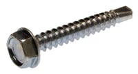 JTEKD82Metallics JTEKD14 Self-Drilling and Tapping Screw, #8-18, 1 in OAL, Hex Washer Head, Hex Drive, Steel, Zinc Chromate, Self-Drilling Point