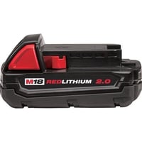 Milwaukee® M18™ REDLITHIUM™ 48-11-1820 Compact Rechargeable Cordless Battery Pack, 2 Ah Lithium-Ion Battery, 18 VDC Charge, For Use With M18™ Cordless Power Tool