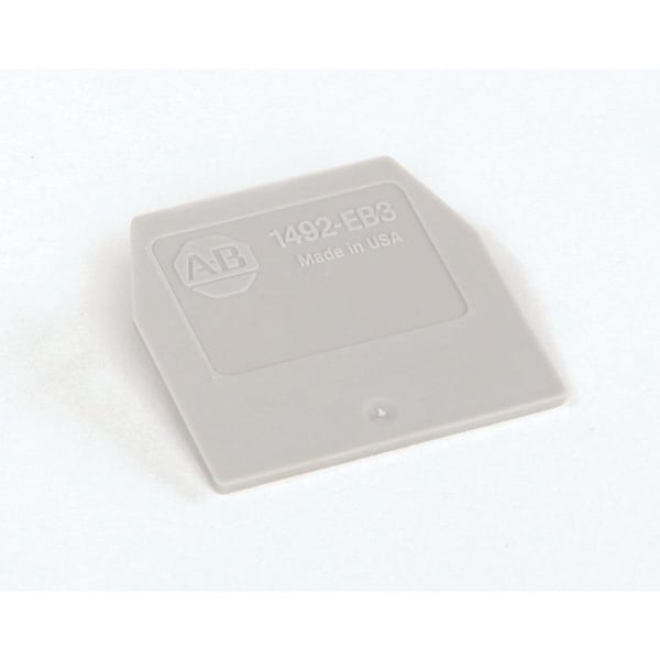 Allen-Bradley 1492-EB3 End Barrier, For Screw Type TB, 1.5 x 37 x 35mm (0.06 x 1.46 x 1.38 in), Gray, for Use With 1492-W3, W4, WG4