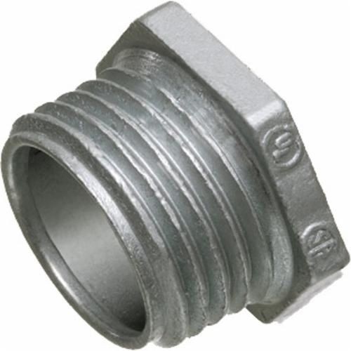 O-Z/Gedney 7-150 Bushed Type 7 Conduit Nipple, 1-1/2 in, For Use With IMC/Rigid Conduit Fittings, Malleable Iron, Electroplated Zinc
