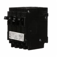 Q21540CTSiemens Q21530CT Type QT Low Voltage Miniature Triplex Molded Case Circuit Breaker, 120/240 VAC, 15 to 30 A, 10 kA Interrupt, 3 Poles, Thermal/Magnetic Trip