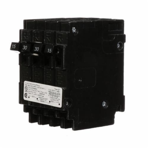Q21540CTSiemens Q21530CT Type QT Low Voltage Miniature Triplex Molded Case Circuit Breaker, 120/240 VAC, 15 to 30 A, 10 kA Interrupt, 3 Poles, Thermal/Magnetic Trip