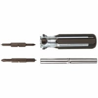 Klein® 32460 4-in-1 Quick-Change Multi-Bit Screwdriver Set, 4 Pieces, Steel, Polished Chrome