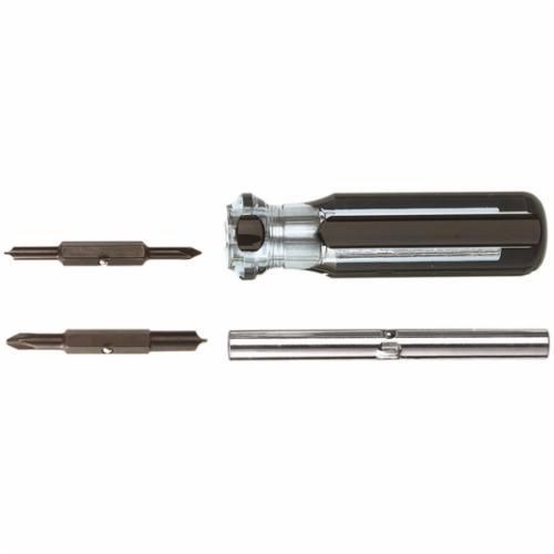 Klein® 32460 4-in-1 Quick-Change Multi-Bit Screwdriver Set, 4 Pieces, Steel, Polished Chrome
