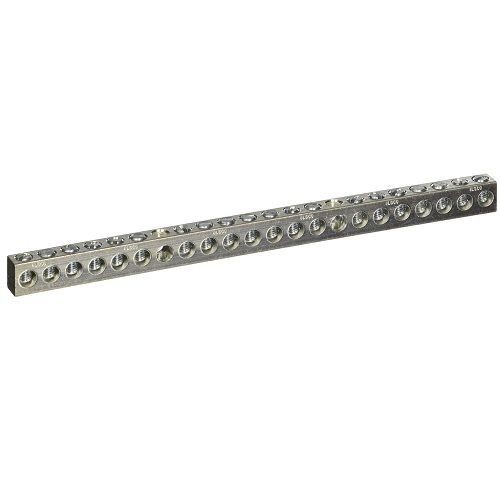 Siemens ECGB20 Ground Bar Kit, 12.9 in L, 14 to 4 AWG Aluminum/Copper Conductor, 20 Terminals, For Use With Legacy Load Center