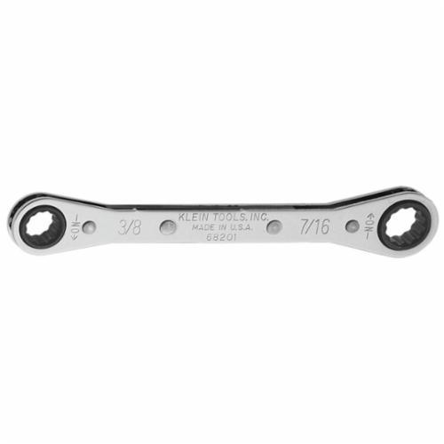68202Klein® 68202 Ratcheting Box Wrench, 1/2 x 9/16 in, 6-7/8 in OAL, 12 Points