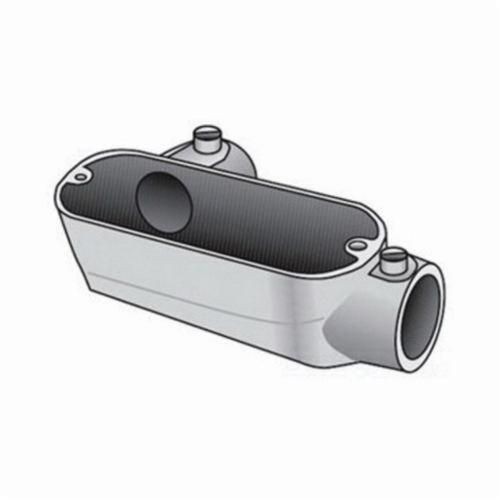 LL50ATWO-Z/Gedney LL50ATW Type LL Conduit Outlet Body, 1/2 in Hub, 4.3 cu-in Capacity, Die Cast Copper Free Aluminum, Aluminum Enamel
