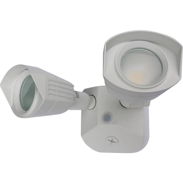65/216NUVO® by SATCO 65/216 2-Head Non-Dimmable Security Light, (2) Integrated LED Lamp, 100 to 277 V, White Housing