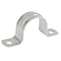 Crouse-Hinds 496 6 2-Hole Conduit Strap, 1-1/4 in, For Use With IMC/Rigid Conduit, Steel, Hot Dipped Galvanized