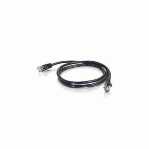 Quiktron® 570-135-007 Value Booted Patch Cord, Cat 5e, 24 AWG Solid Copper Conductor, Male RJ45 Connector, 7 ft L Cord, Black